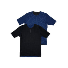 Load image into Gallery viewer, Reversible Base Layer: Black / Blue Random Lines (Men&#39;s)

