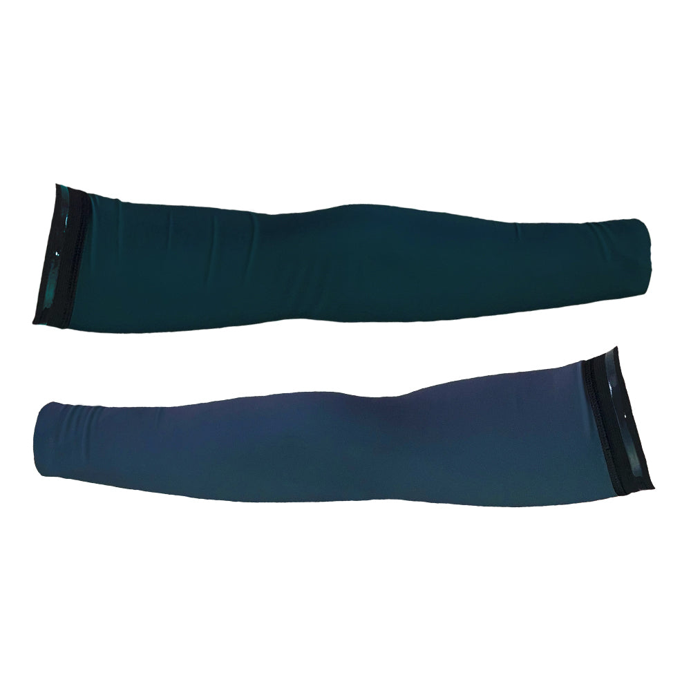 Reversible Arm Warmers: Dark Grey / Dark Green (Men's)